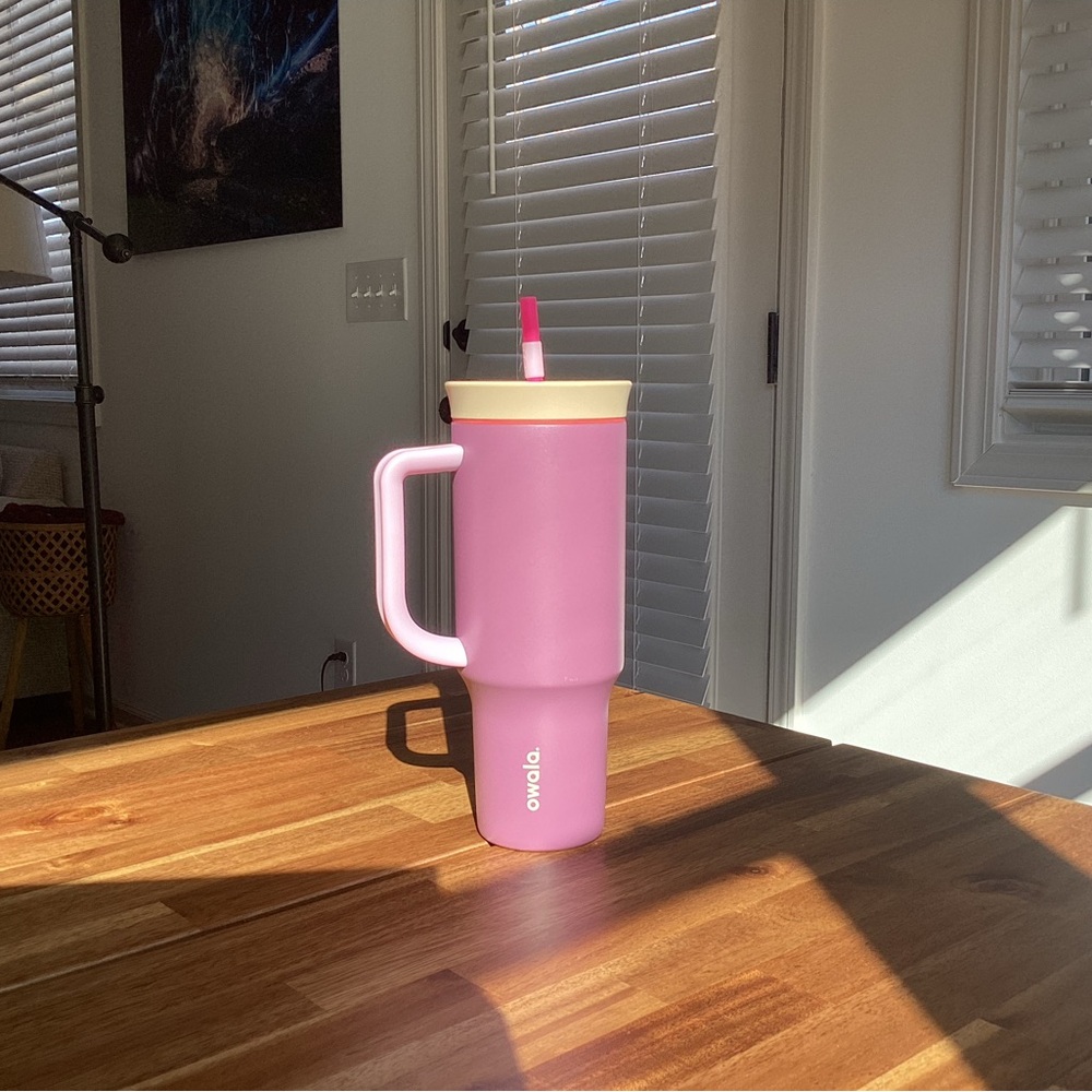 Stanley Purple Tumbler with Straw and Handle